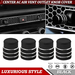 4pcs Black Center Console Air Vent AC Outlet Switch Knob Button Ring Frame Cover Overlay Trim Sticker For Honda Civic 2022 2023