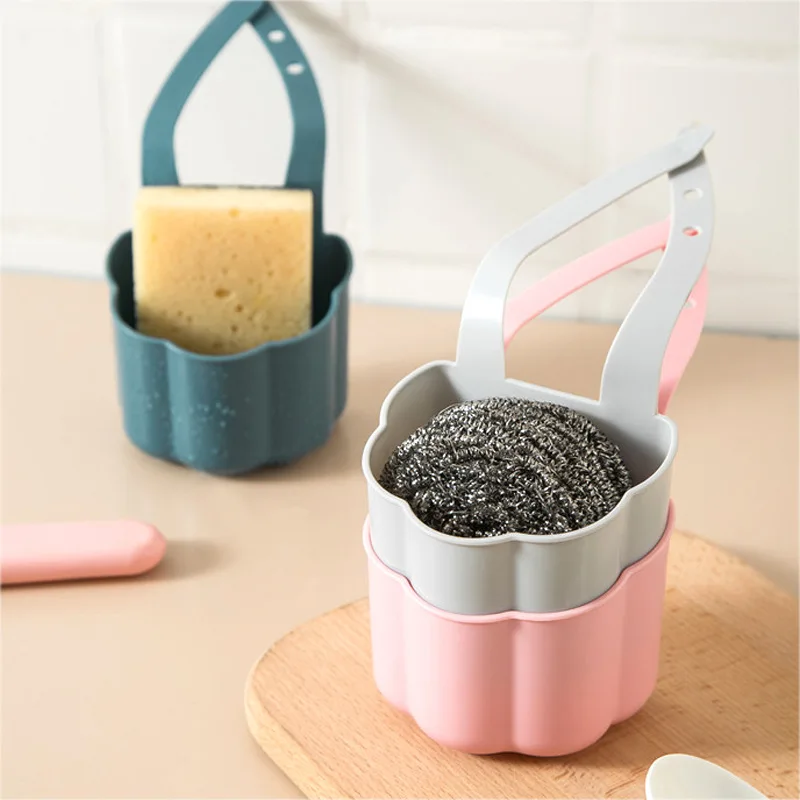 Kitchen Sink Drain Rack Soap Sponge Holder Hanging Storage Basket for Bathroom Adjustable Faucet Holder Kitchen Accessories