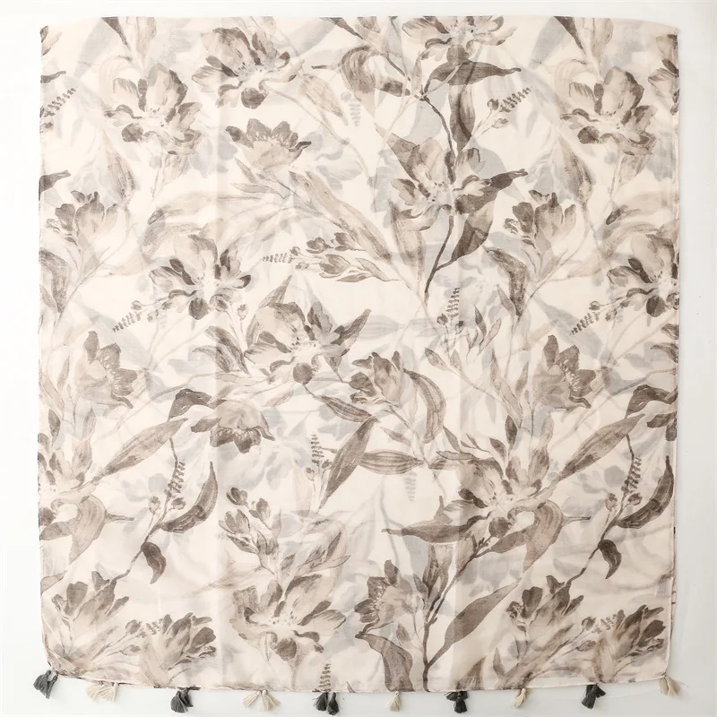 الفاخرة القطن الكتان الشعور المرأة فسكوزي وشاح الصيف شاطئ شال مصمم شرابة الباشمينا مسلم الحجاب التفاف سيدة