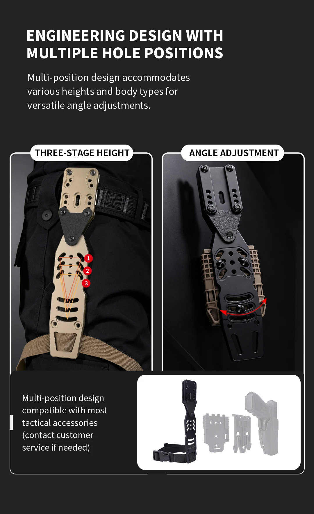 Taktischer 90-Grad-Metall-Moduladapter für Pistolenholster für QLS-Plattformholster, Beinband, Jagd, Airsoft, Schnellzieh-System – Detail 6