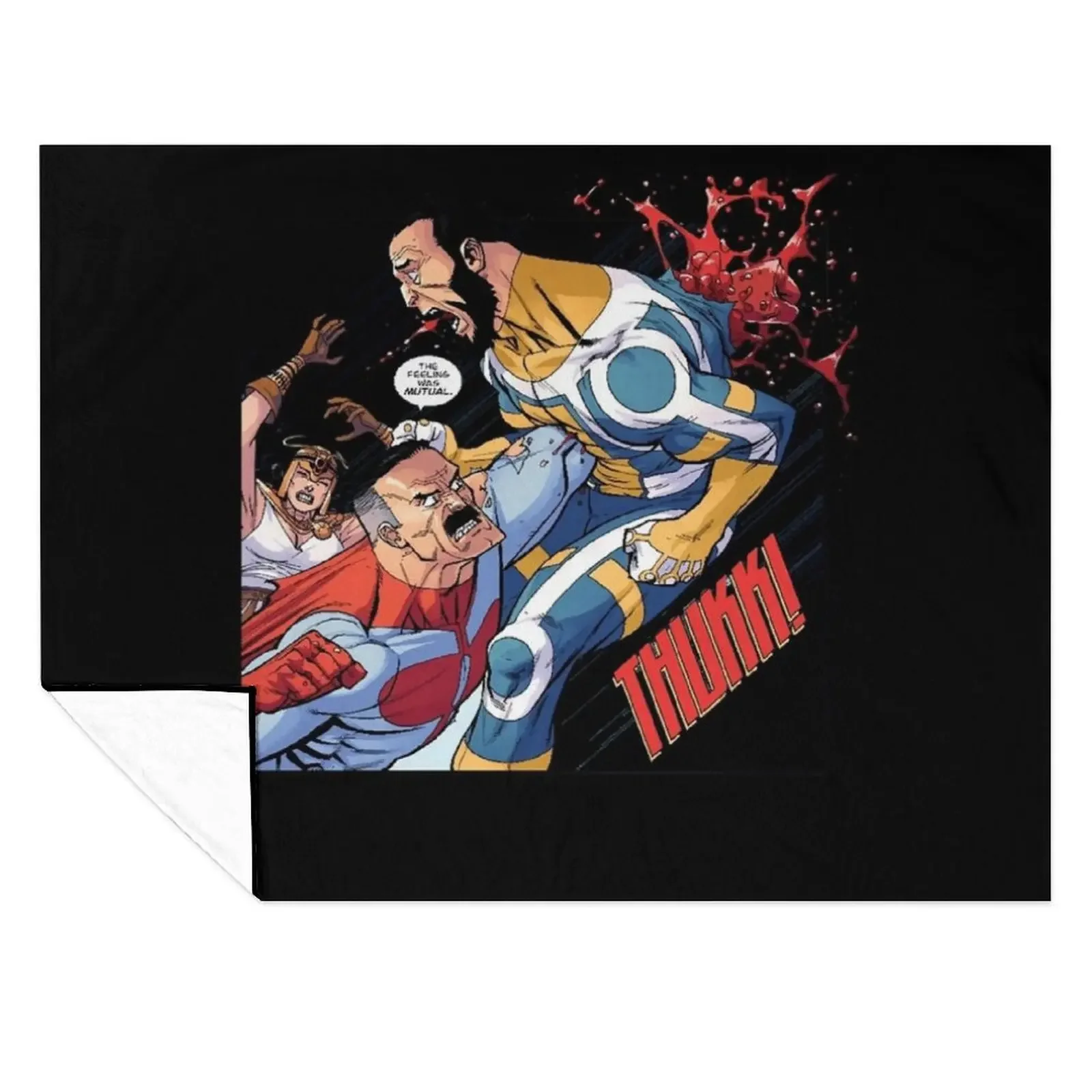 

Omni Man THUKK! Throw Blanket Loose Soft wednesday Luxury St Blankets