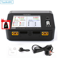 ToolkitRC M6DAC 350W x 2 USB-C 65W AC DC Dual Smart Charger Discharger Battery Balance 15A for 1-6S Lipo LiHV Lion NiMh Pb Cell