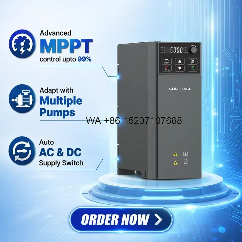 Wmwmnu for Sunphase S10 Solar Pump Inverter Agricultural Irrigation AC Water Pump 800V 900V DC Input 99.9% MPPT IP20 220V