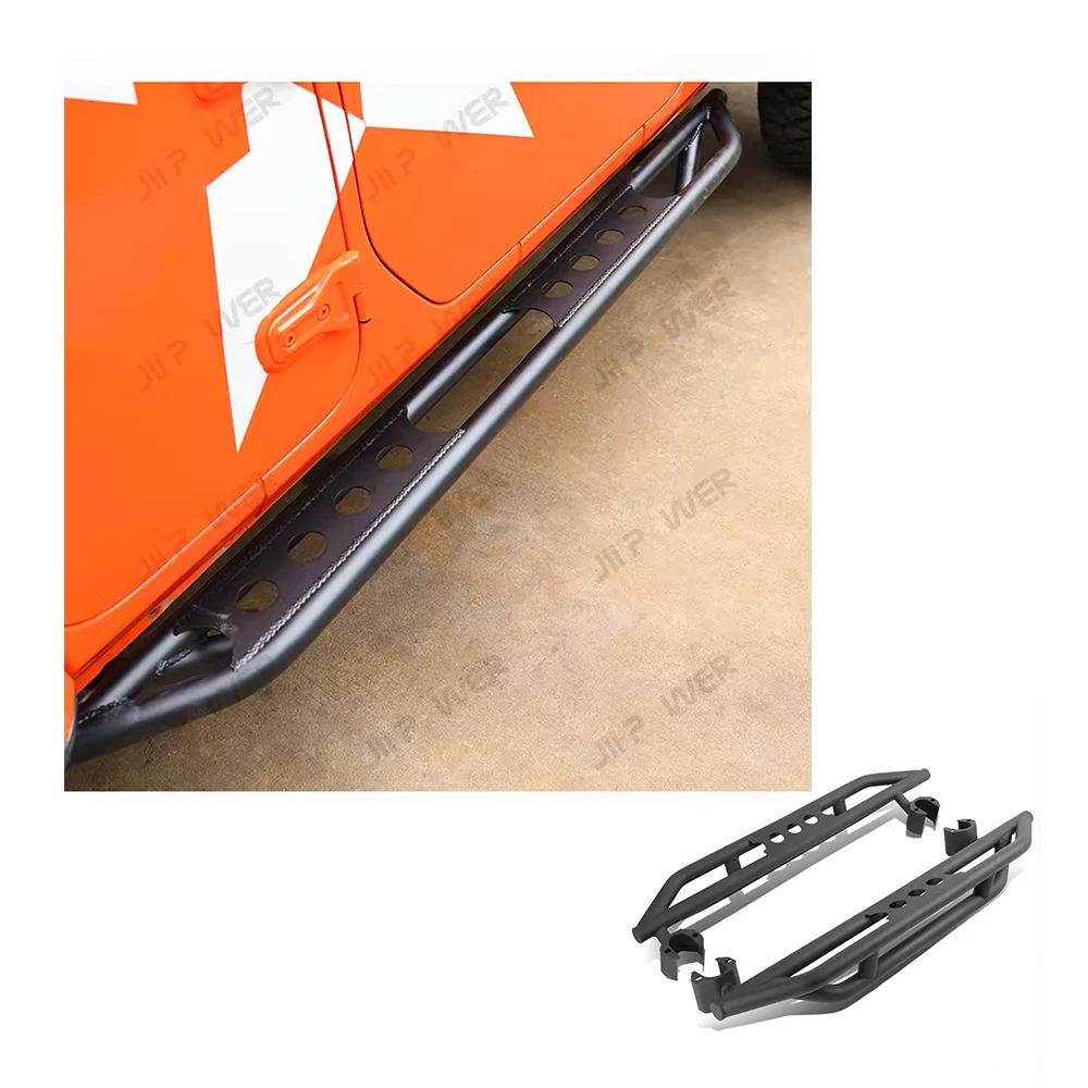 

APS Off-Road Stainless Steel Side Steps Armor Compatible with Wrangler JL 2018-2024 2-Door Nerf Bars Side Steps Side Bars