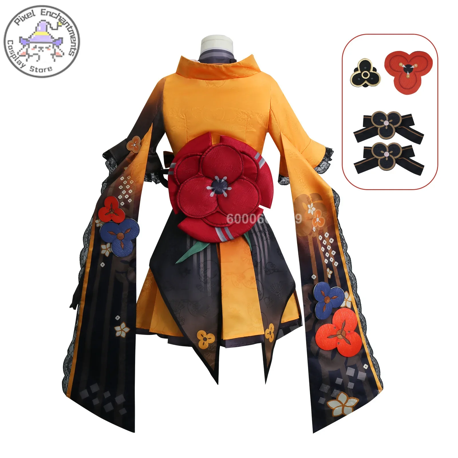 Genshin Impact Game Chiori Cosplay Costume pour femme, uniforme anime, perruque, style chinois, tenue d'Halloween, bande dessinée trempée