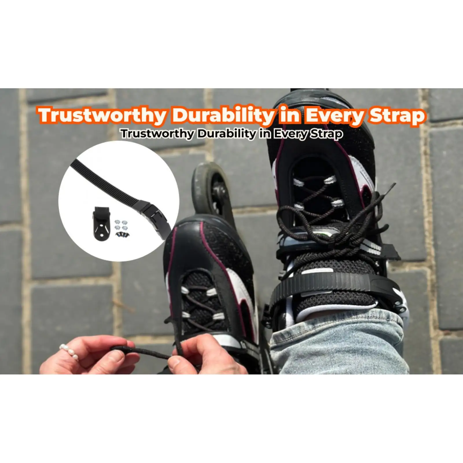 

Roller Skates Buckle Strap PP Material Energy Band for Outdoor Inline Skates Parts Repair Accessories