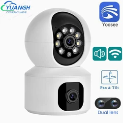 4MP Yoosee Dual Lens MINI Security Camera Color Night Vision Two Way Audio CCTV Wireless Indoor Home Camera
