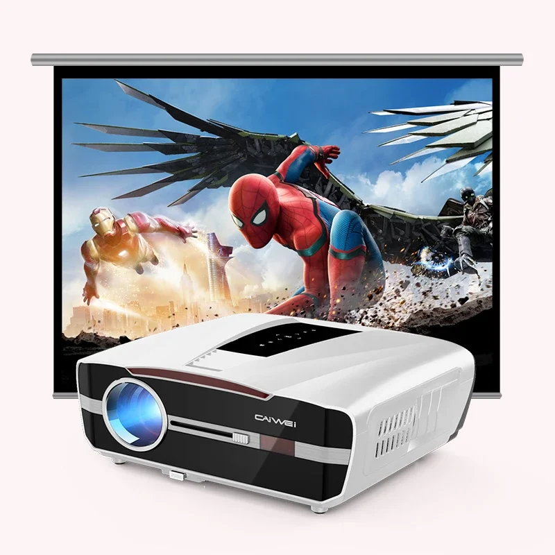 CAIWEI A9K FHD Native 1080P with WiFi 6 and Bluetooth 5.2 Auto Focus Keystone 4K Projector Outdoor Movie Proyector