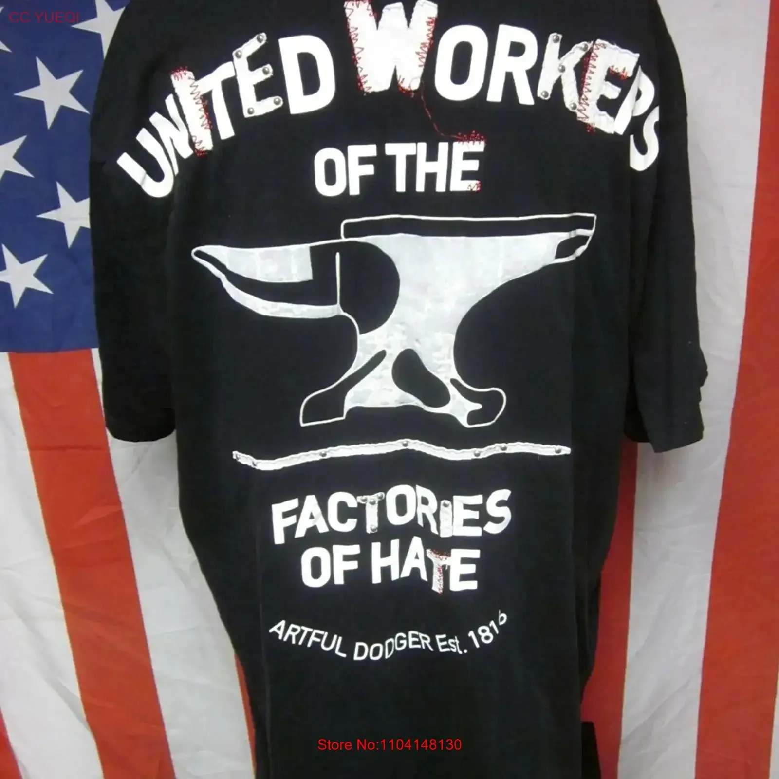 ARTFUL DODGER tee 3XL Robbers of the Grave T shirt Factories Hate union XXXL vintage Washed Casual Breathable Versatile