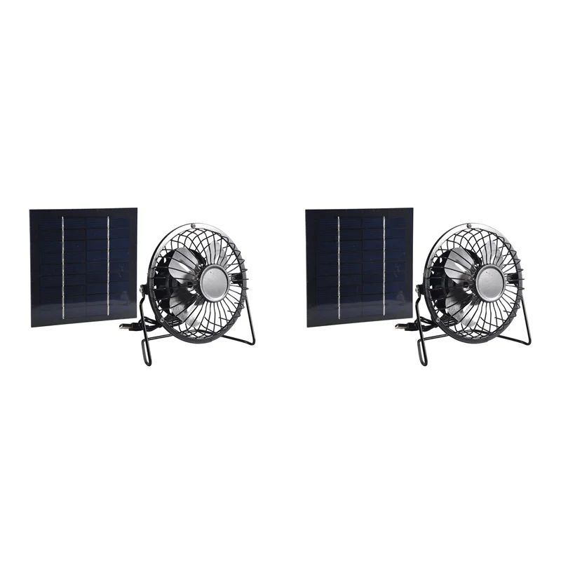

B07B-2X Mini Solar Panel Powered Ventilator Fan Portable 5W 4 Inch Greenhouse Solar Exhaust Fan For Office Outdoor