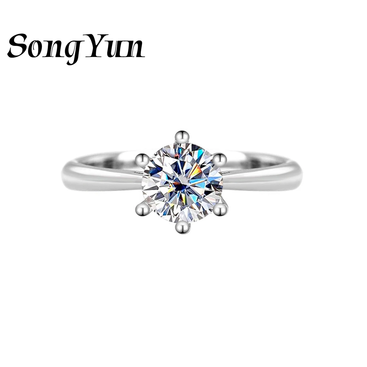 

SongYun Designer Jewelry 925 Sterling Silver Wedding Band Ring s925 Moissanite Diamond Ring Fashion Accessories for Women