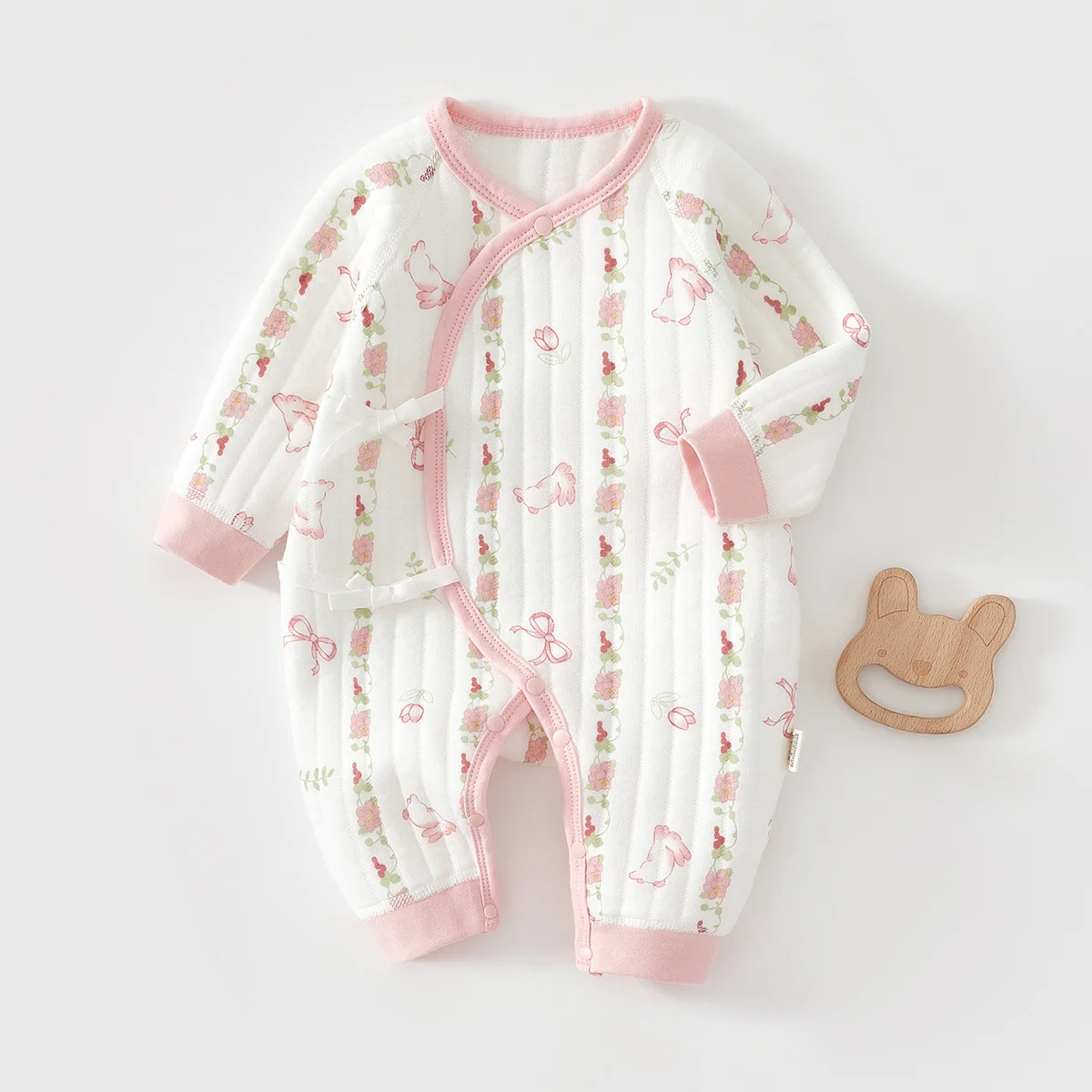 طفلة لينة القطن الخالص بذلة الوليد الرضع 0-6 أشهر ربيع الخريف اليومية رومبير بيبي بوي تصميم جديد لطيف ارتداءها #1