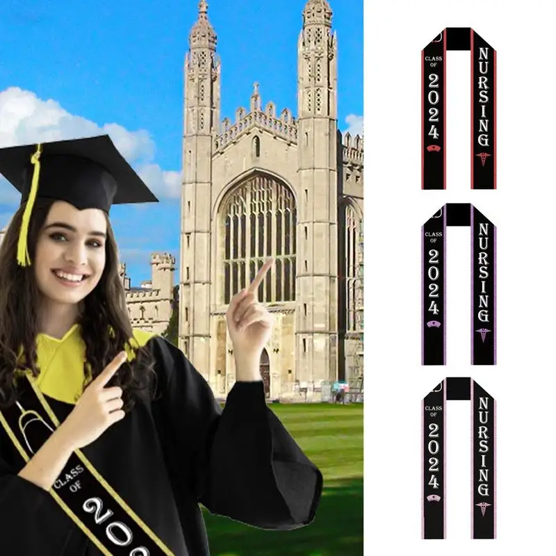 Graduation Stole Class Of 2024 With Safety Pin Multipurpose Nurse Graduation Decorations Nurse Graduation Stoles For Nursing