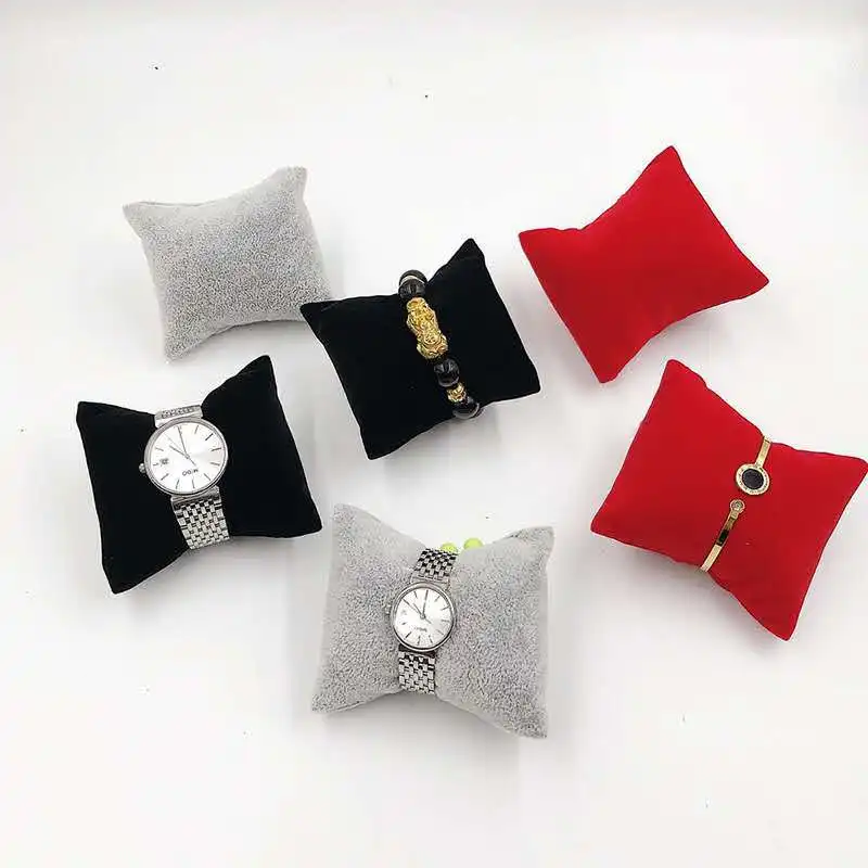 

1pc Velvet jewelry display pillows for watches and bracelets, small square cushions for wrist accessories display packaging