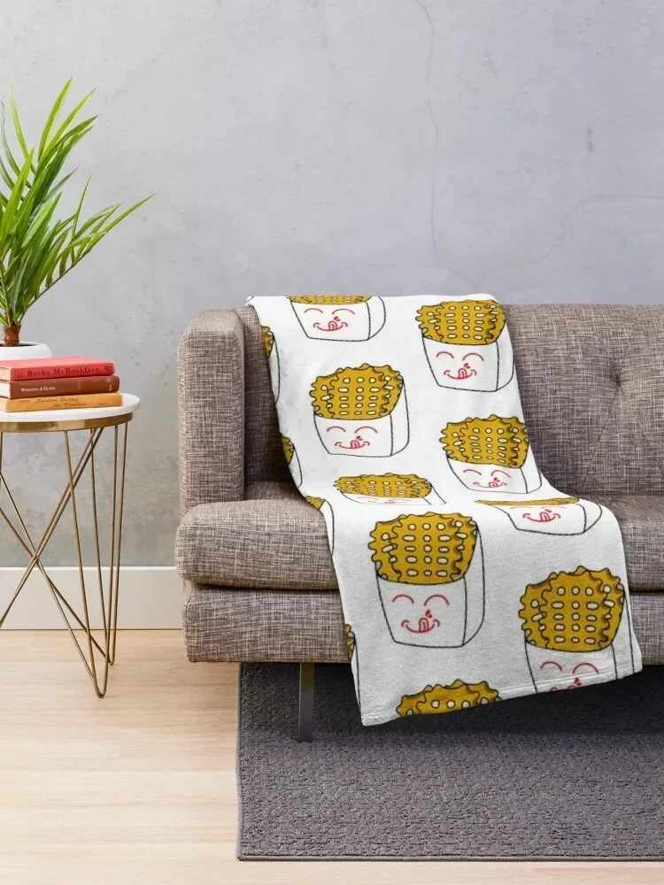 Waffle Fries Throw Blanket Plush Blankets Sofas Of Decoration Beach Blankets