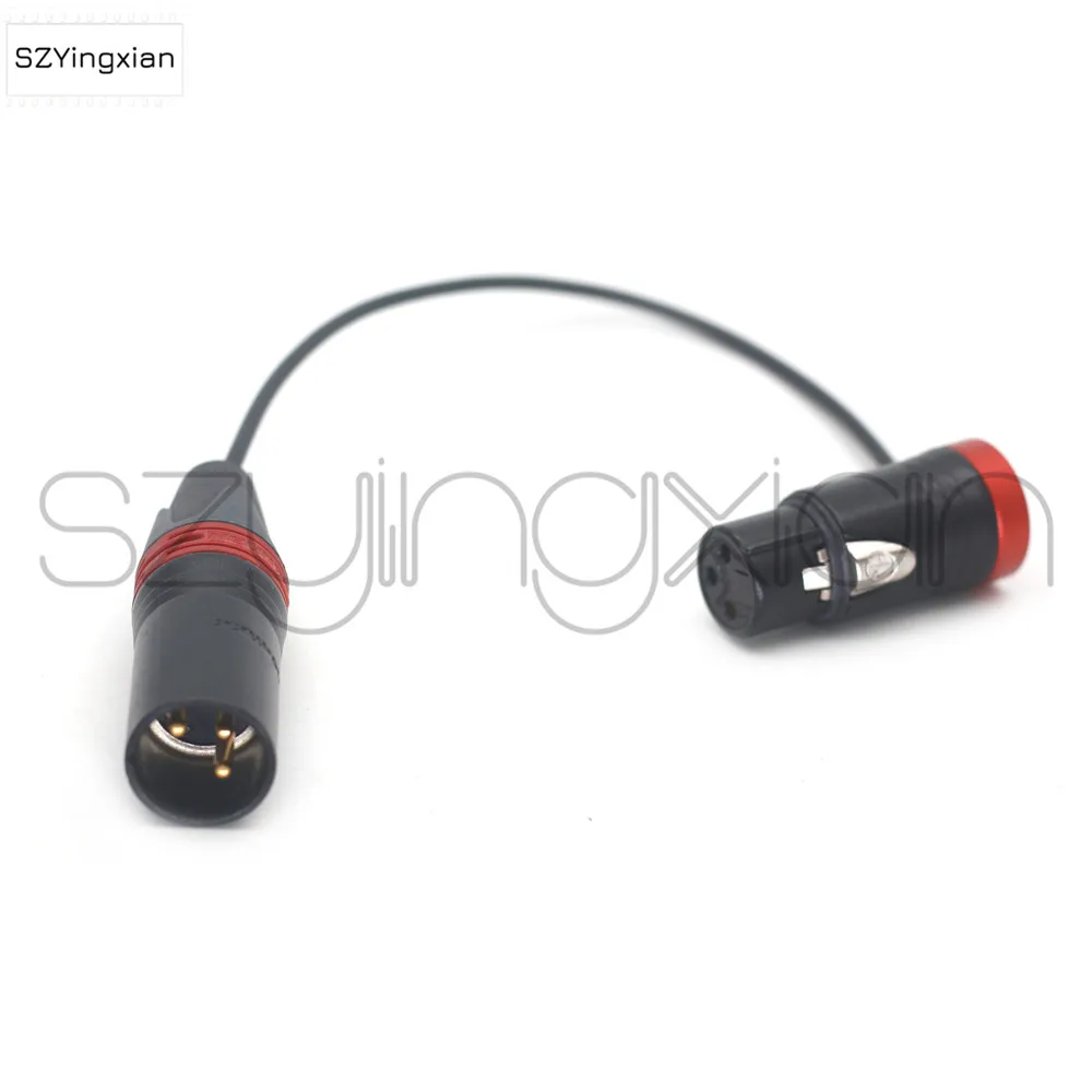 Cyclone XLR 3 Pin Male to Flat Cap Short Right Angle XLR 3 Pin Female Cable