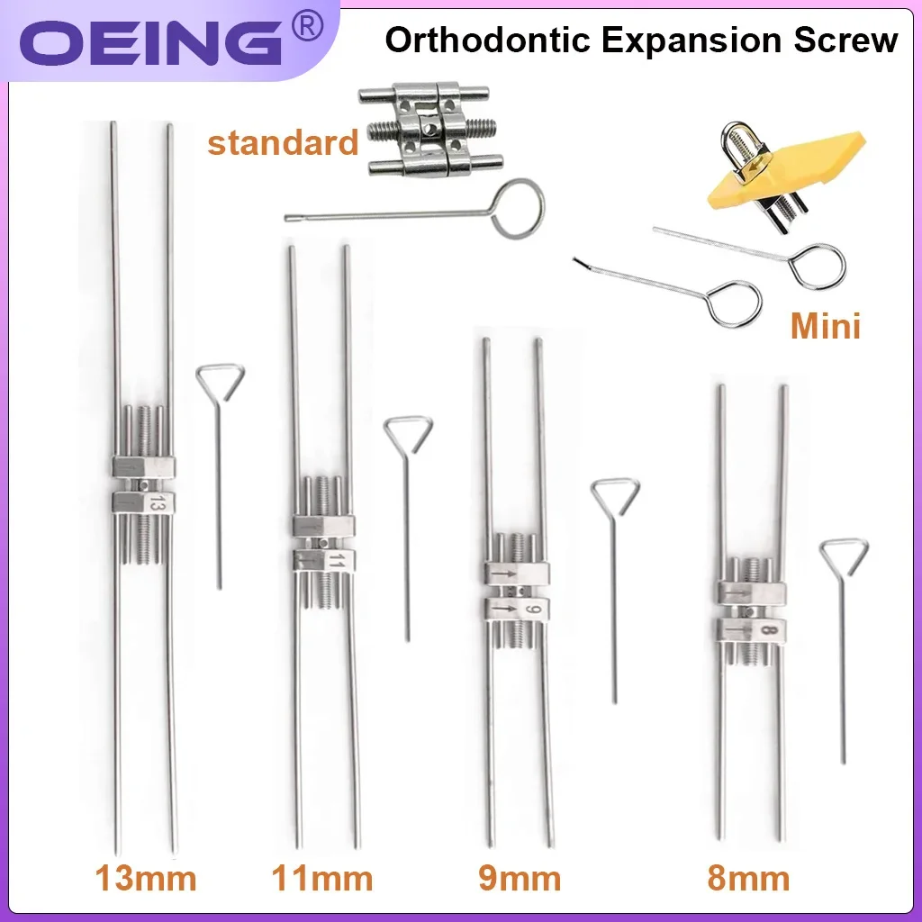 1Pc Dental Orthodontic Expansion Screw Rapid Palatal Expander Frame Type Mini Standard8/9/11/13m Ortodontyczne materiały dentystyczne