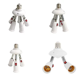 360 Degrees Adjustable E27 Splitter Socket Adapter Standard LED Bulbs Light Bulb