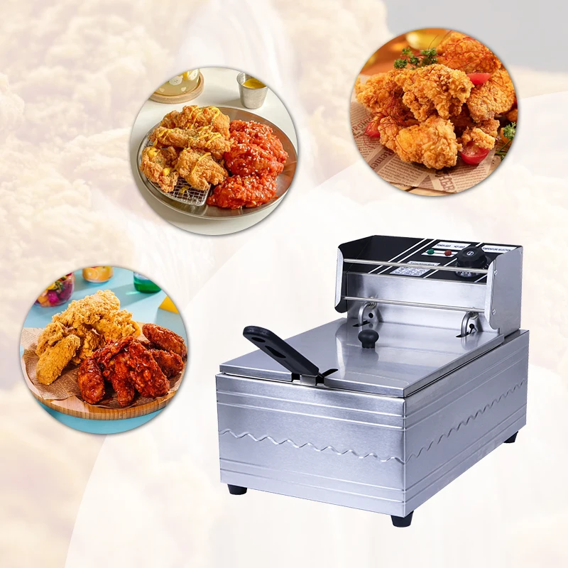 Single Tank Commercial Deep Fryer Restaurant Fries Machine 2.5kw Fryer For French Fries