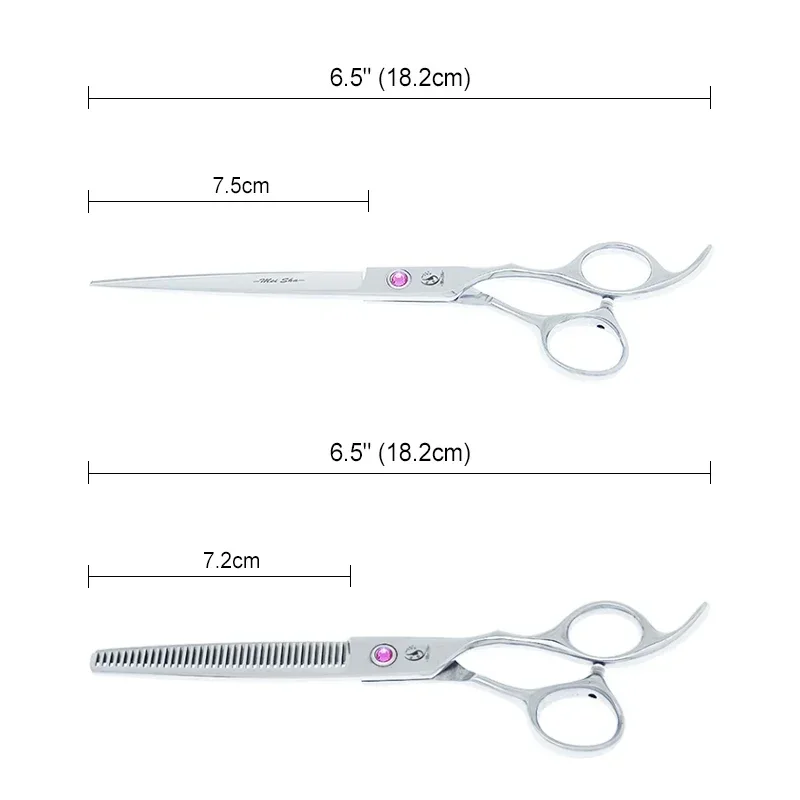 6.5/7/7.5/8 inch Dogs Scissors Japanese Steel Professional Pet Grooming Thinning Shears Animals Haircut Cutting Scissors B0066A