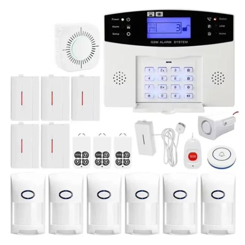 Alex Google Compatible Tuya Smart Alarm System with 110db Siren GSM Wifi PSTN 433mhz Wireless Home Burglar Security Alarms Kit