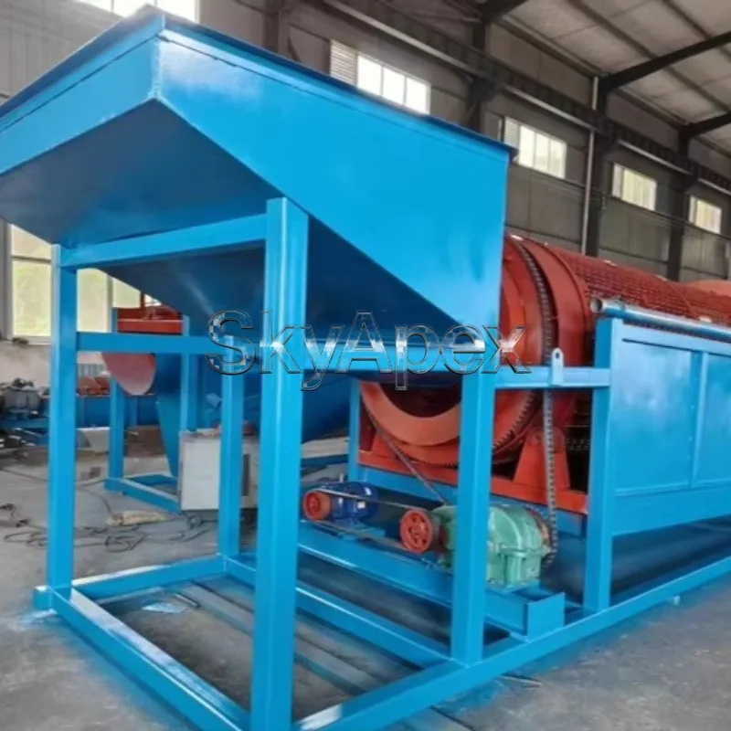 Deposit Price Heavy Duty Industrial Gravel Sand Trommel Screen Rotary Drum Vibrating Screen For Mining Quarry Sand Separation view 6