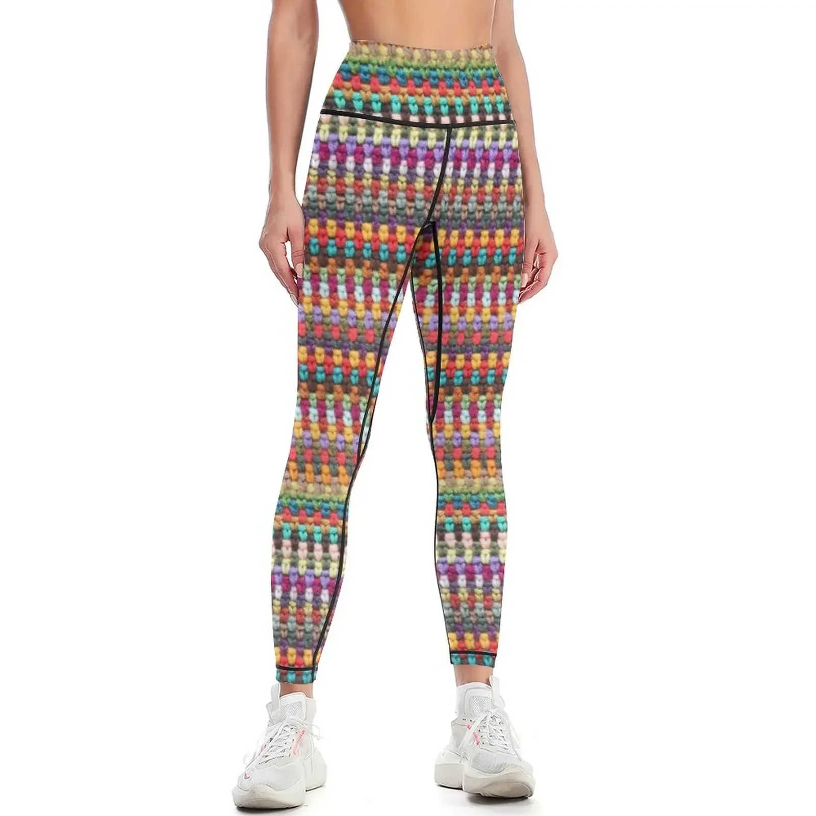 Crochet Afghan Pattern Leggings leggins push up woman sport set exercise clothing for gym pants Womens Leggings