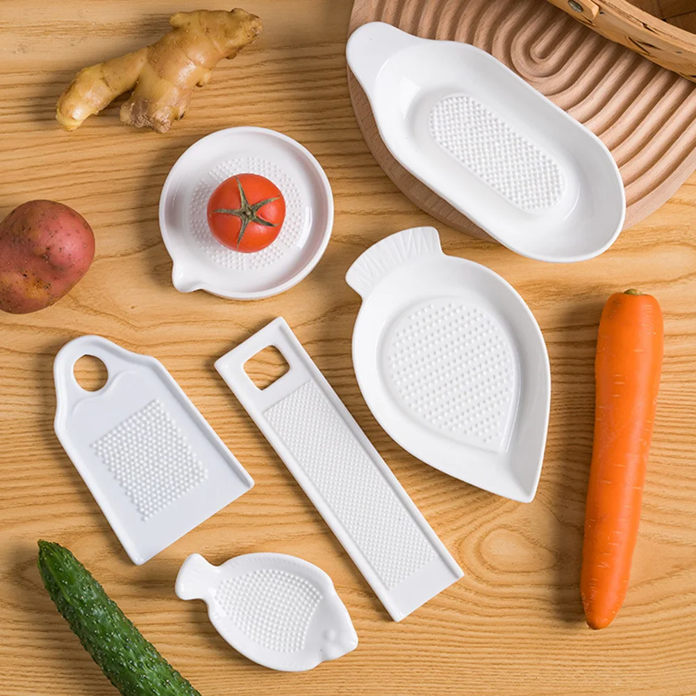 

Ceramic Grater Plate Garlic Grinder Ginger Mincer Kitchen Gadget Multi-Function Vegetable Grinding Tool for Carrot Potato Onion