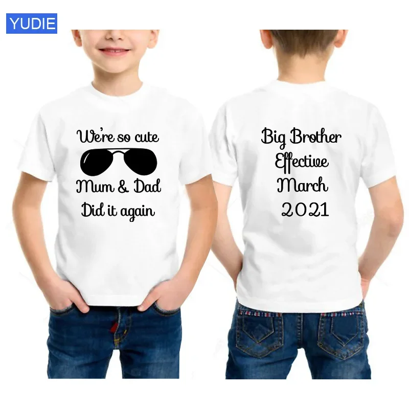 T Shirt Kids I Am So Cute Big Brother Baby  T Shirt  Your Own Design T-shirts School Shirt for Boy Girls Clothes Children's Tee