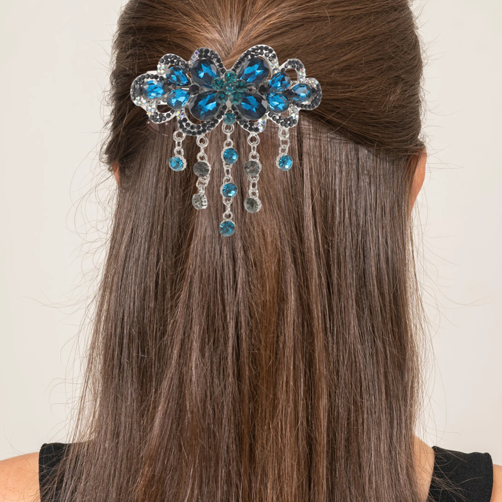 Jepit Rambut Berhiaskan Batu Rhinestone, Jepit Rambut Alloy dengan Pegas untuk Pesta Pernikahan, Penataan Rambut Pengantin, Penjepit Rambut