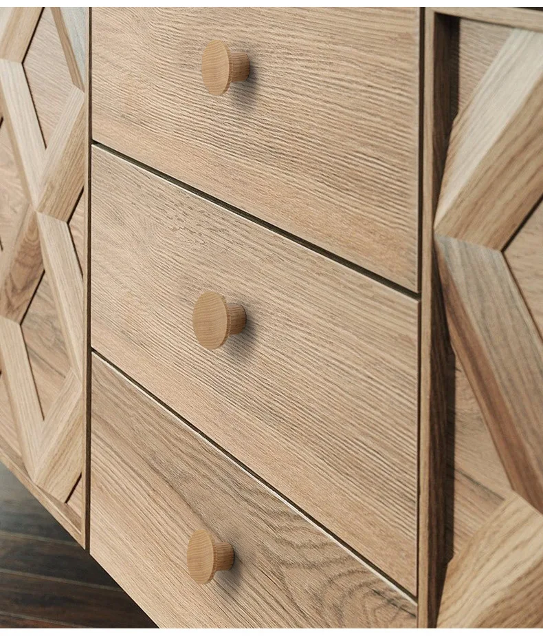 Nordic Halbkreis Holz Schrank Griffe Schublade Knöpfe Kleiderschränke Griff Hardware Kinderzimmer Möbel Zubehör Türgriffe – Detail 9