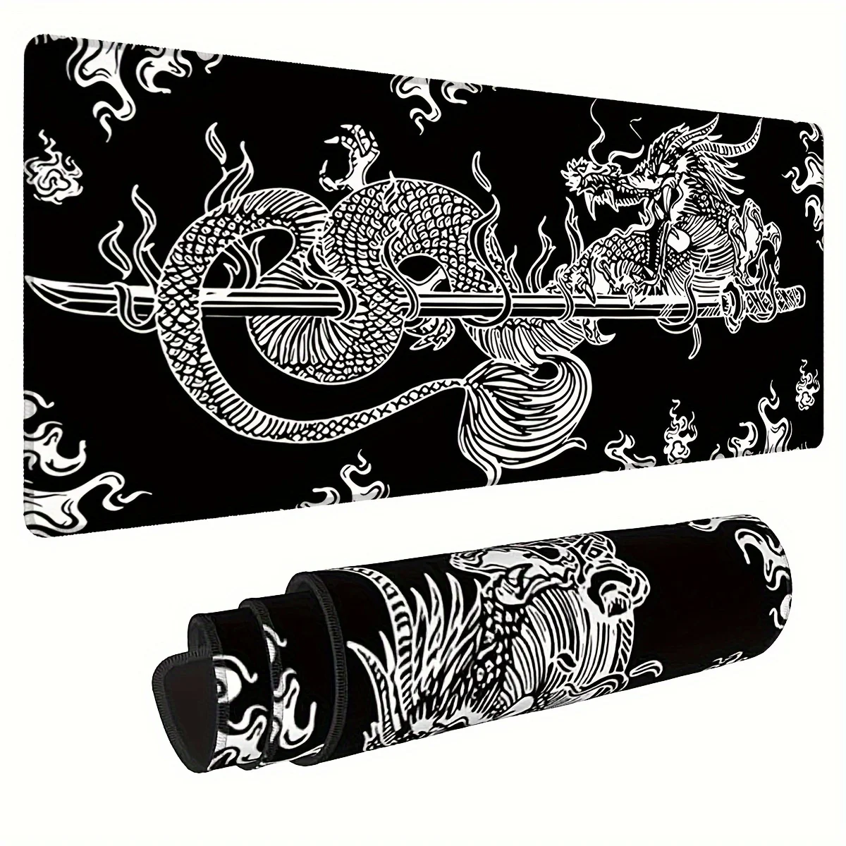 

XXL mouse pad Oversized Japanese Dragon Game HD printed non-slip rubber desk mat Game player professional desktop accessories