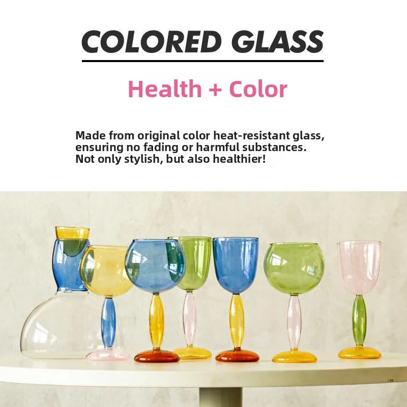 Handmade High Borosilicate Glass  Wine Glasses Creative Bordeaux Red Wine Cups Aerator Elegant Long Stem Wine Cups