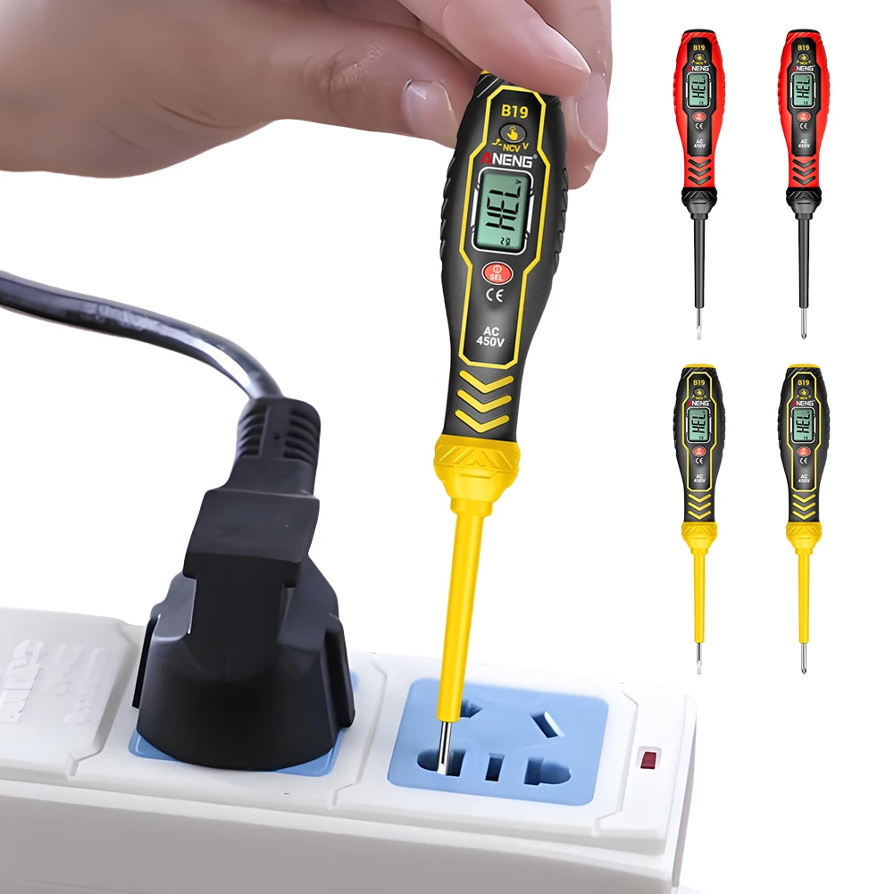 B19 Voltage Detector Meter Non-Contact Test Diagnostic Breakpoint Finder 30-1000V High Torque Screwdriver Continuity Test Tool
