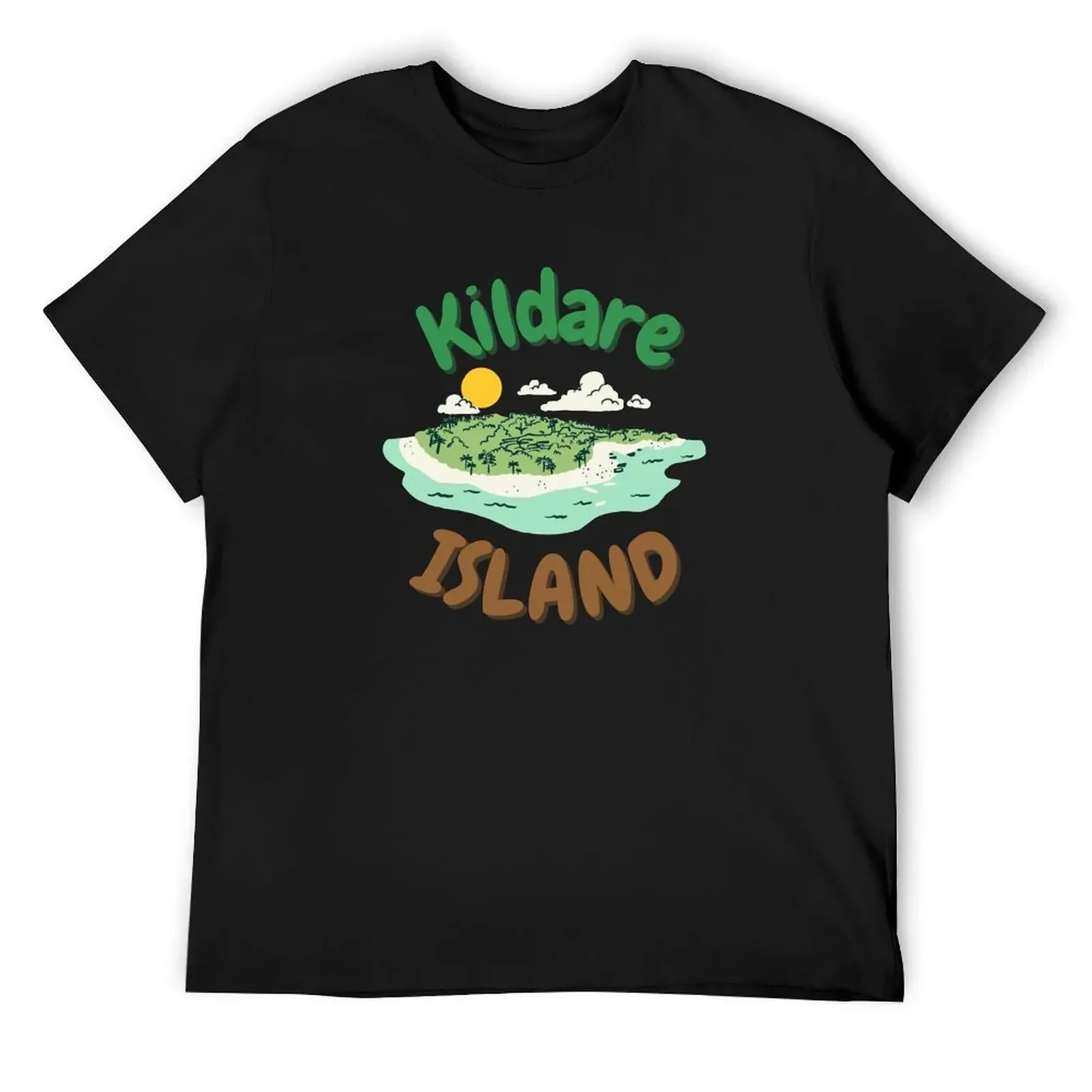 Kildare Island T-Shirt customizeds summer top aesthetic clothes T-shirts for men cotton