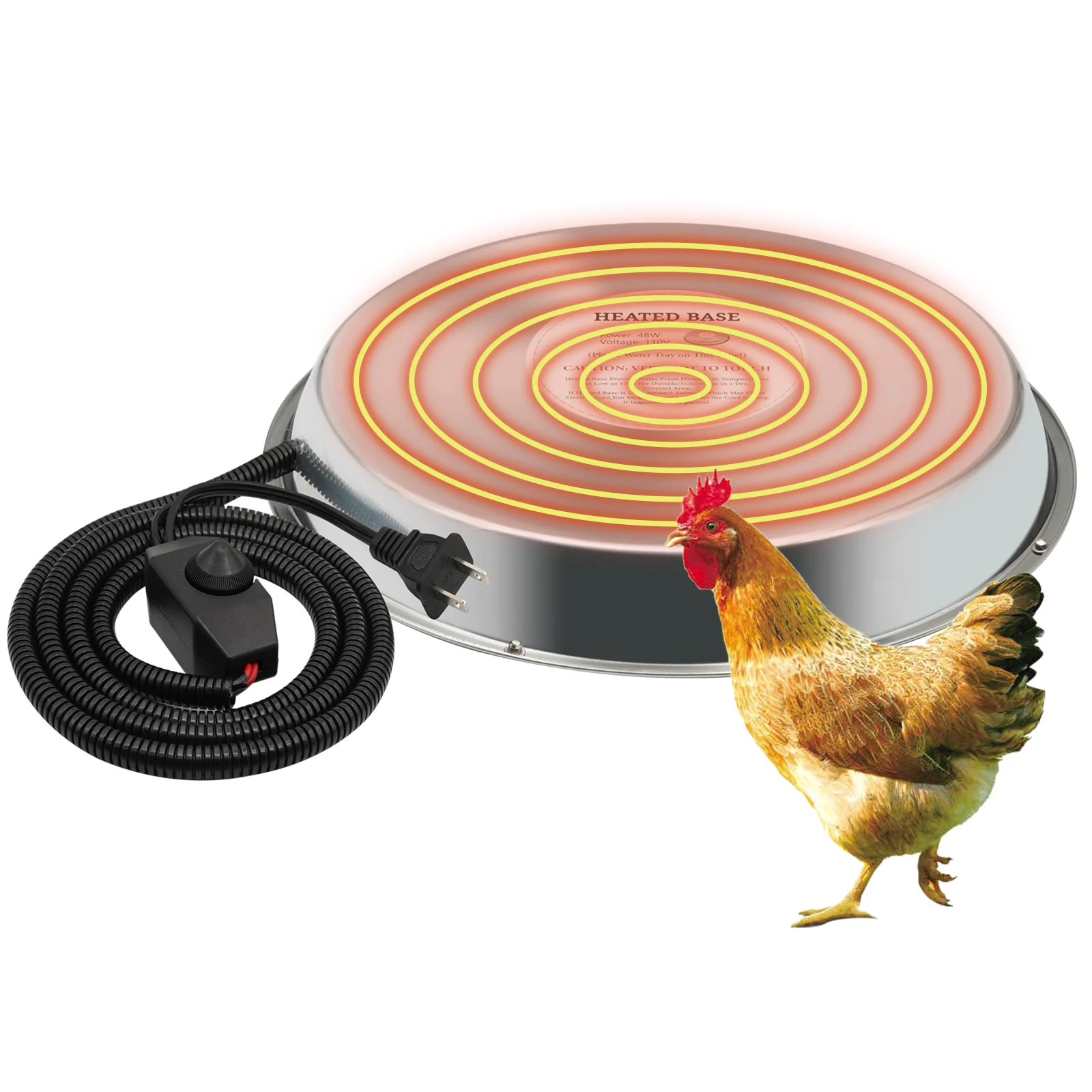 30Cm Chicken Water Heater Poultry Water Heater Heating Base Chicken Farm Electric Water Heater Winter