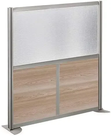 Modern Room Separator with Quick Assembly - Indoor Laminate Free Standing Portable Room Divider Panel - 52