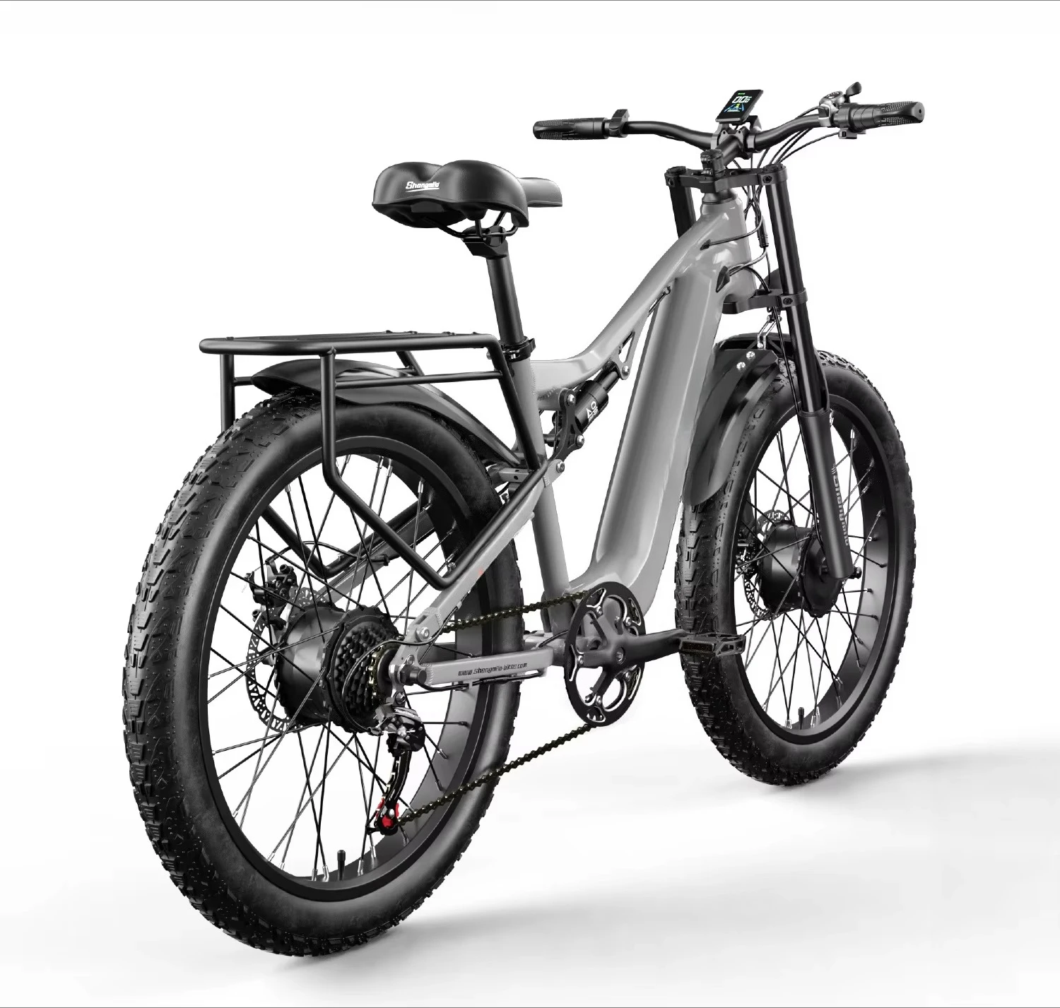Bicicletta da montagna Doppio motore 2000w 3.0 Fat Tire Mountain E-Bike per adulti