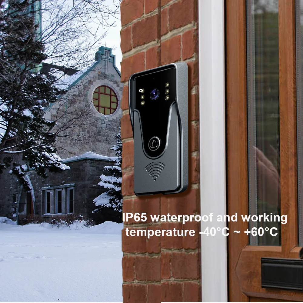 7 inch Wired Video Intercom AHD Video Door Phone RFID Waterproof Outdoor Camera Motion Detect Camera Doorbell AC 100V-240V