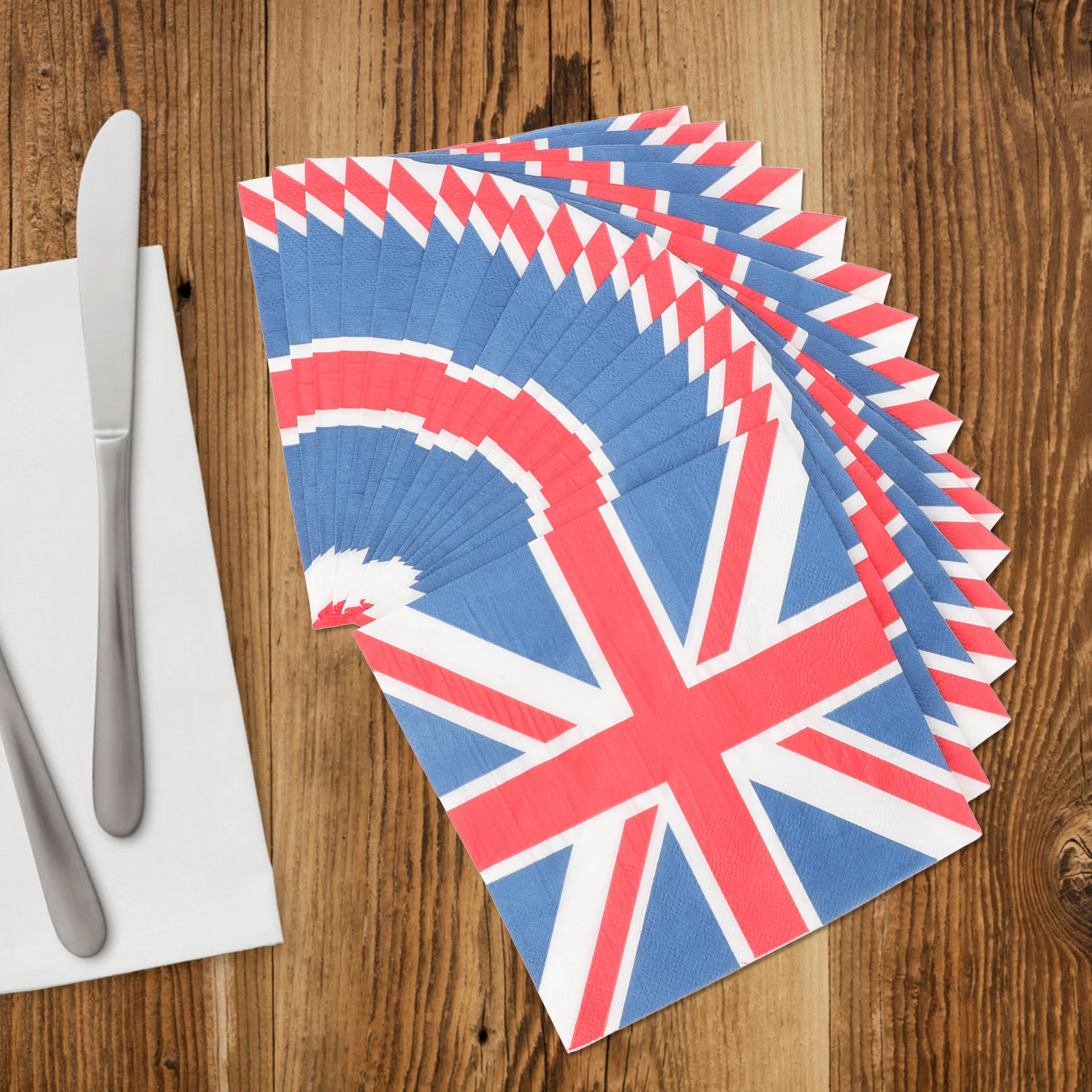 3 قطعة 3 أكياس ورق زينة منديل الاتحاد جاك نمط العلم البريطاني الطباعة لوازم الحفلات عيد ميلاد عشاء التخرج الحدث