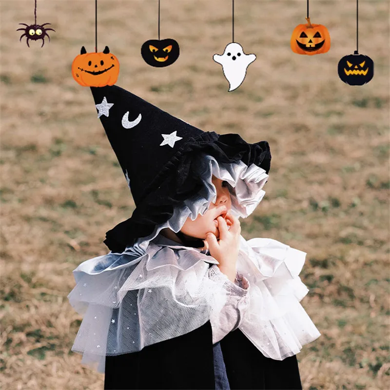 EnkeliBB halloween children cape hat funny boy girl witch decorations halloween holiday supplies