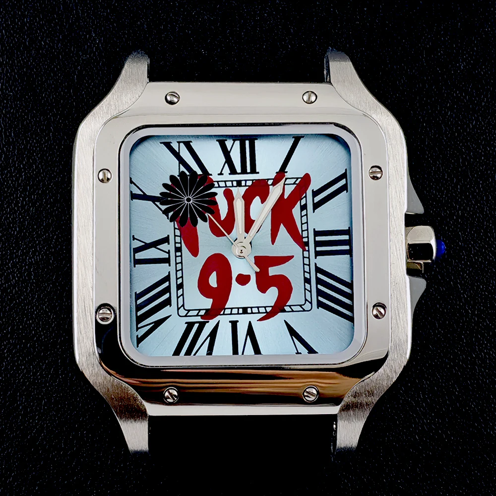 NH35 Santos Case ساعة رجالية الوقت هو حافظة ساعة المال 38 ملم حافظة من الفولاذ المقاوم للصدأ NH35 إكسسوارات الساعة