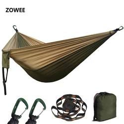 Dropshipping Parachute Nylon Camping Hammock Outdoor Camping Hammocks Double Person Portable Swing Hammock