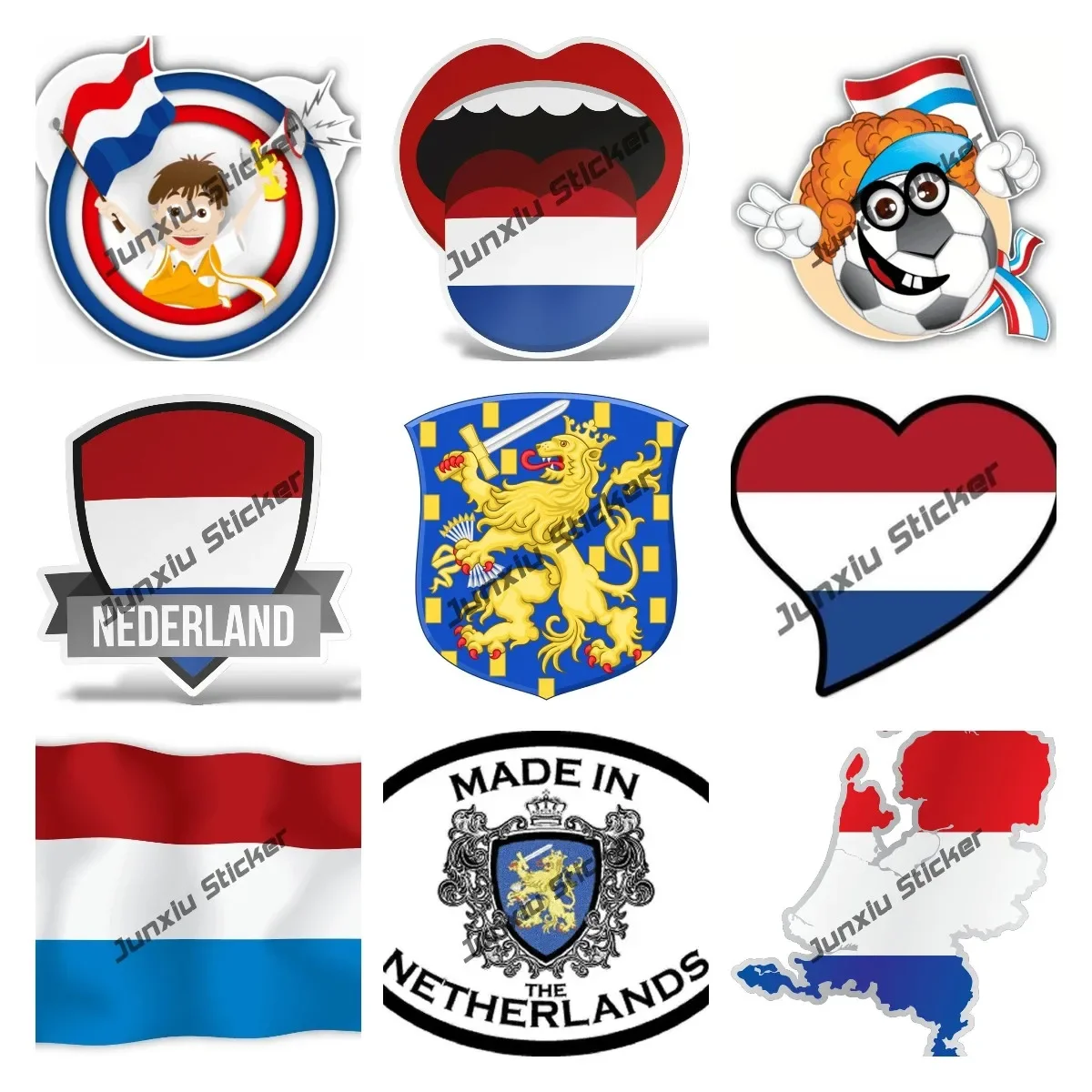 Made In The Netherlands Vinyl Car Sticker Germanic Decal Reflective Sticker Creative Art Pattern National Flag Car Accessories