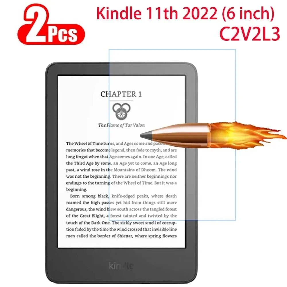 2PCS Tempered Glass Screen Protector For Kindle 11th Generation 2022 C2V2L3 6 inch Tablet Protective E-book Film Glass Guard