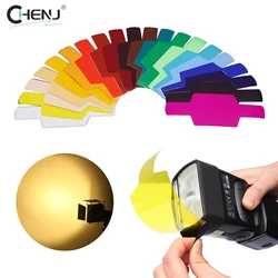 20pcs/set Flash Speedlite Color Gels Filters For Canon Camera Photographic Gels Filter Flash Speedlite Speedlight