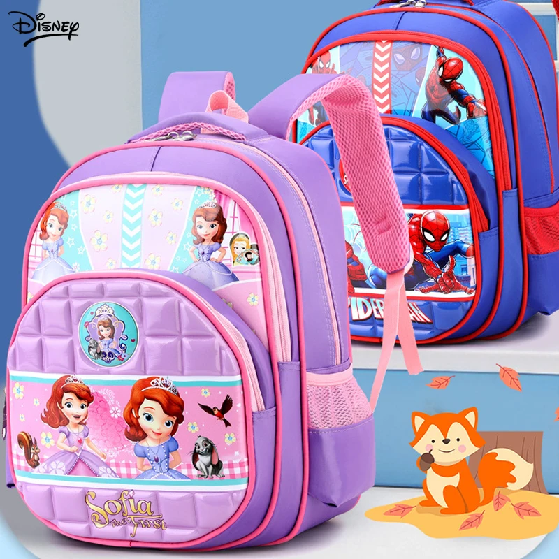 New Disney Kindergarten Creative Cartoon 3D Princess Primary School Student Large Capacity Waterproof Children's Backpack