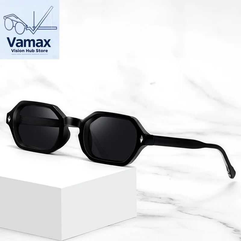 

Солнцезащитные очки VAMAX с пропионной кислотой, новый стиль, европейская многоугольная оправа, высококачественная латунная булавка, защита от ультрафиолета