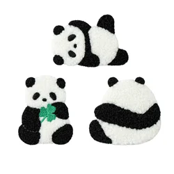 Cute Cartoon Panda Patches for Clothes DIY Cute Stickers Iron On Towel Embroidered Applique, 1 Piece