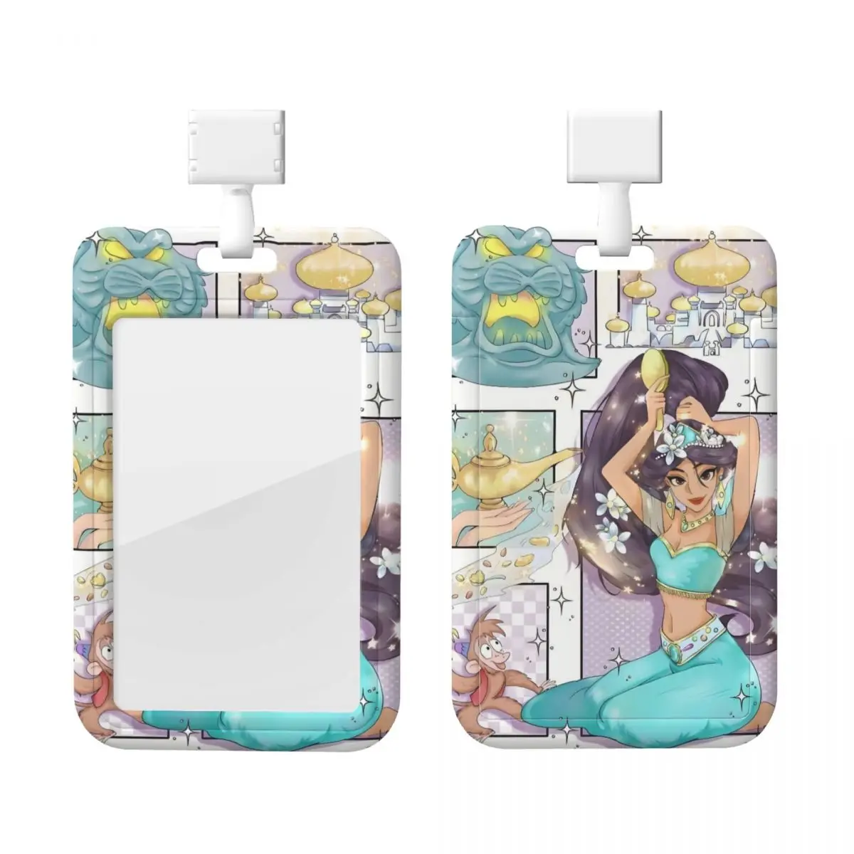 

Custom Cute Cartoon Aladdin Card Badge Holder Card Holder Men Women Neck Strap ID Credential Holder Engineers